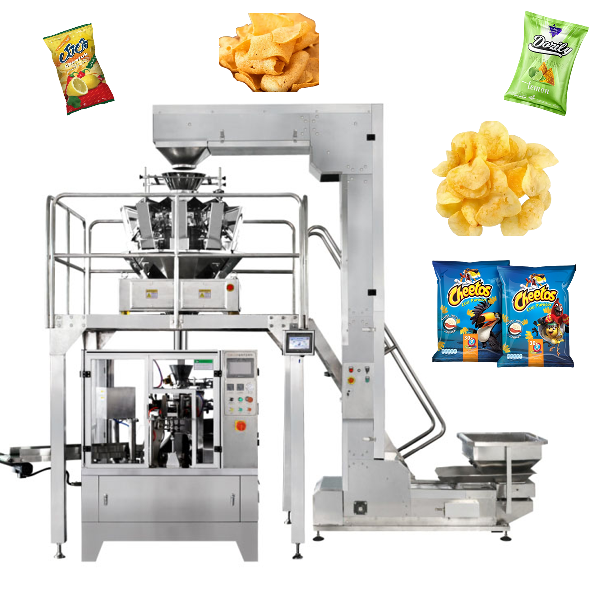 Automatic food premade pouch doypack potato chips potato wedges snack doypack packing machine