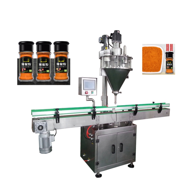 Automatic bottle filling machine spice powder screw weighing filling machine