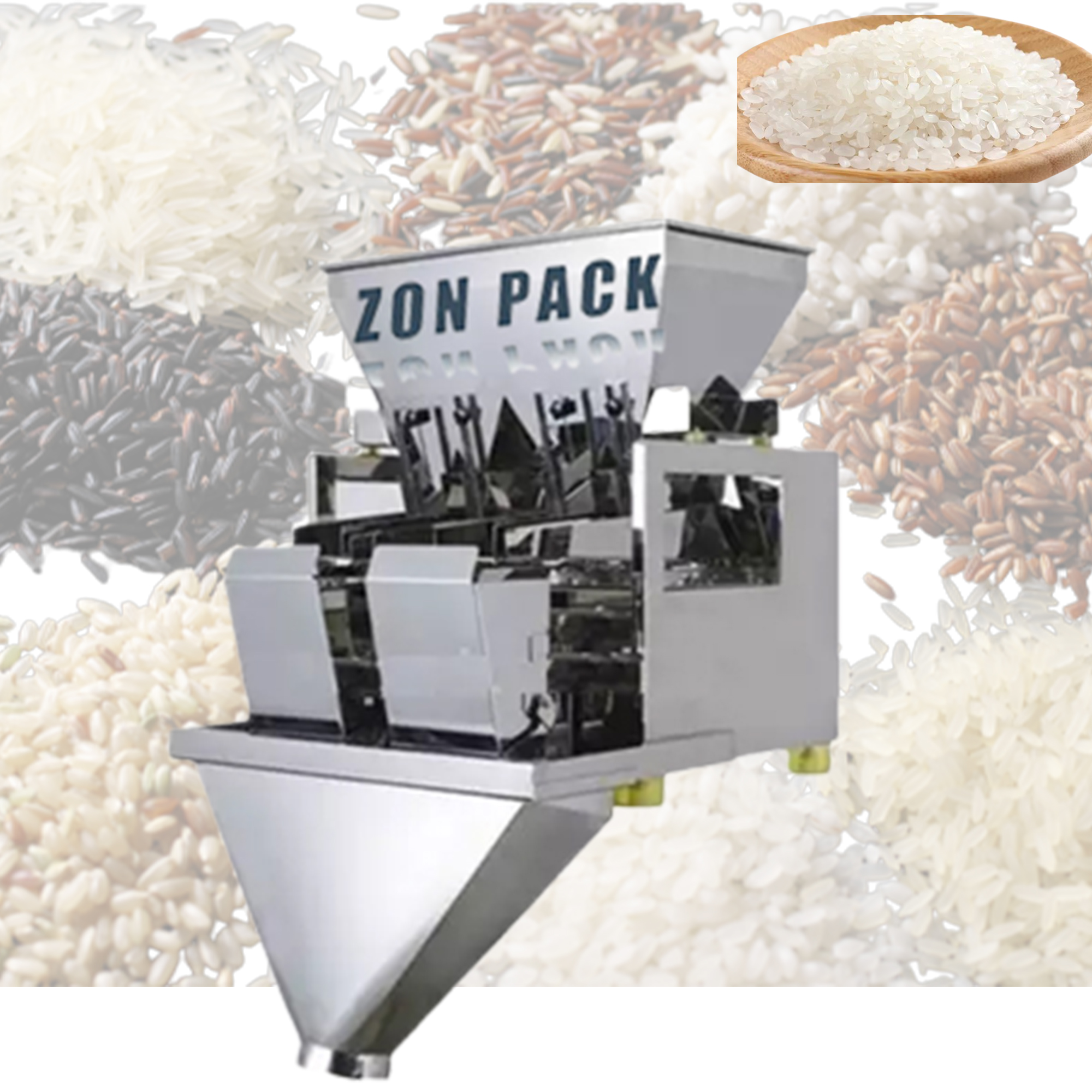 2 Head Automatic Food Multihead Weigher Packing Machine Rice Grains Granular Products Personalized Customization linear weigher