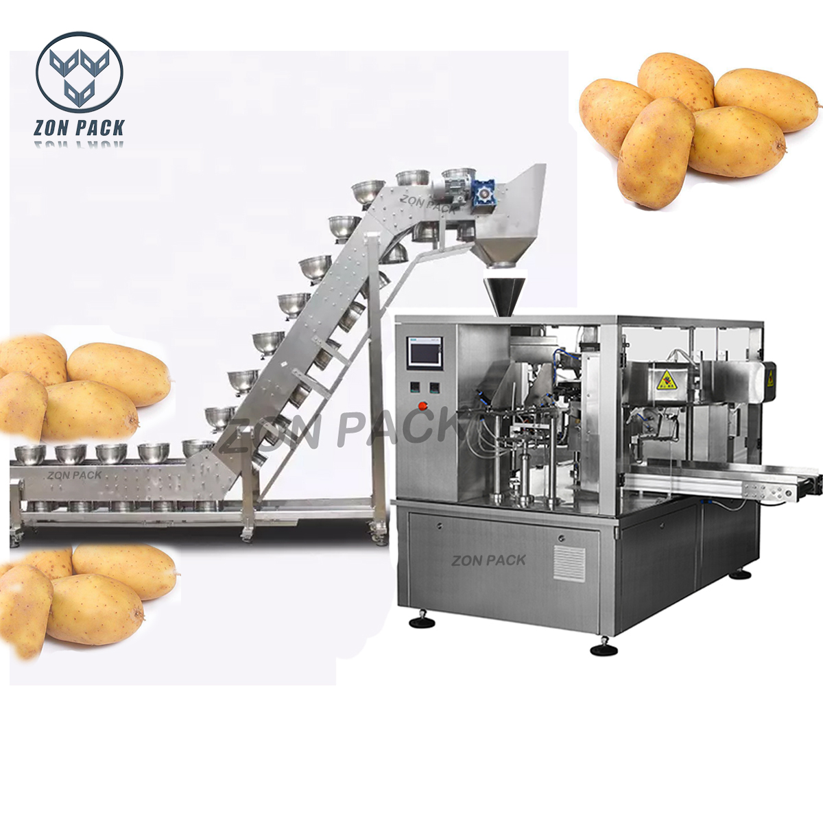 Premade bag packing filling packing potato  stand up pouch sealing machine doypack packaging machine