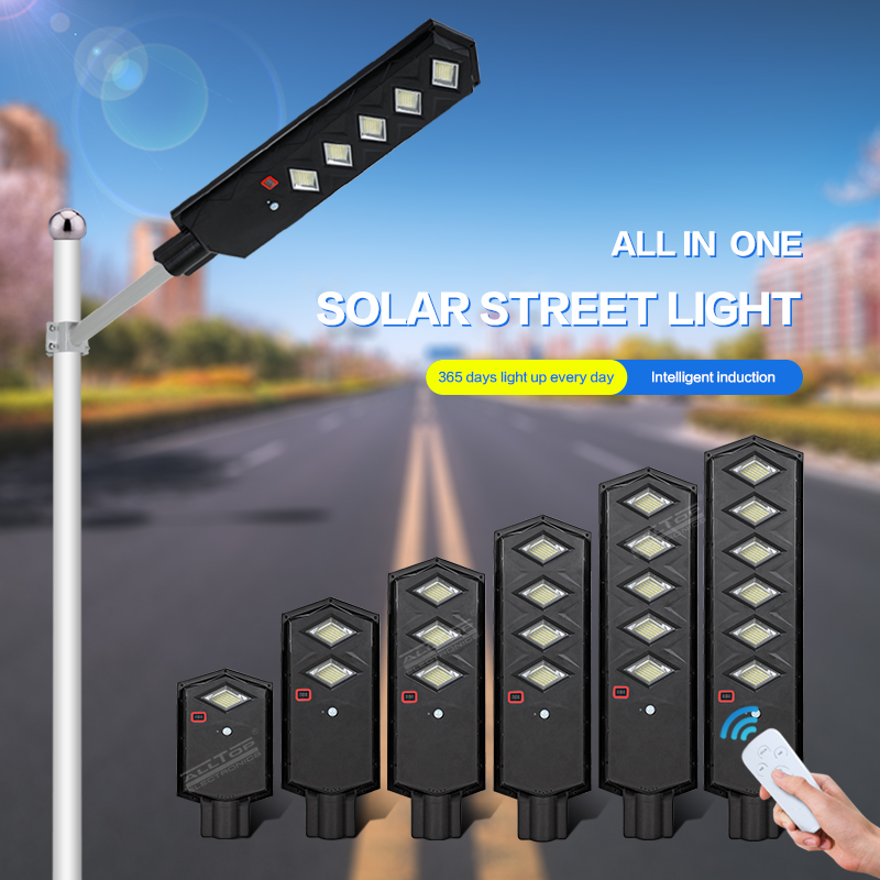 ALLTOP 50w 100w 150w 200w 250w 300w Motion Sensor All In One led solar street light lamp