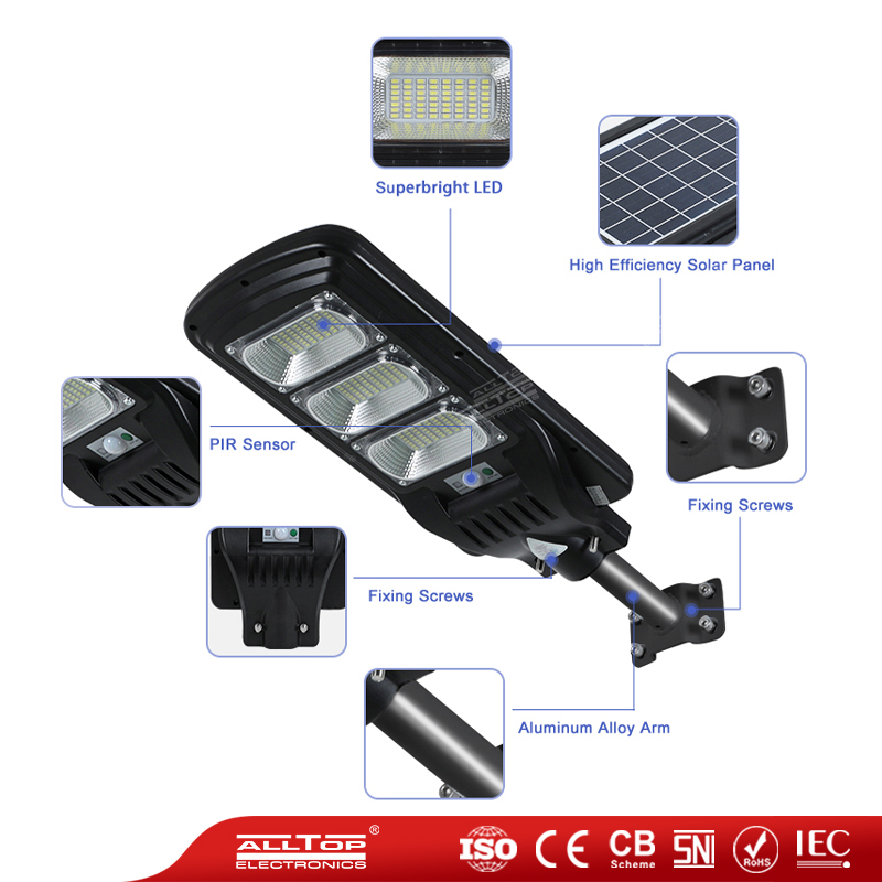 Alltop Factory Price Waterproof IP65 All In One Solar Street Light