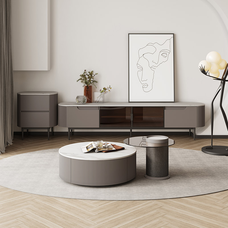 modern round coffee table linving room