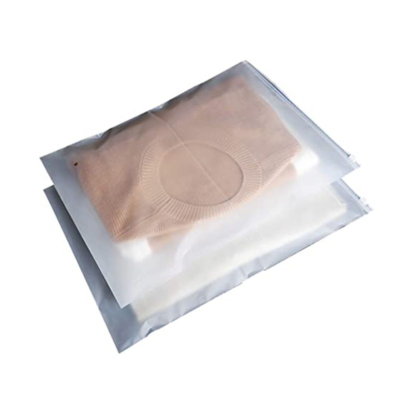 Biodegradable Frosted Zipper Bags for Clothing with Vent Holes